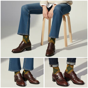 Moma Womans Loafers Brown Leather Loafers Size 39